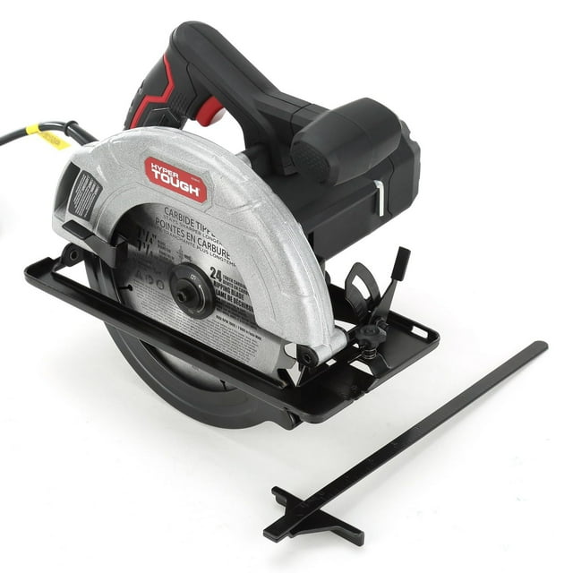 Hyper Tough 12 Amp Corded 7-1/4 inch Circular Saw with Steel Plate Shoe, Adjustable Bevel, Blade & Rip Fence, New Condition