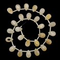 thumbnail image 2 of Natural Faceted Rutilated Quartz Briolette Bead Strand | 15x10x5mm | 26 Beads |, 2 of 12