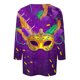 thumbnail image 4 of RKSTN Mardi Gras 3/4 Sleeve T Shirts for Women Top Oversized Crewneck Carnival Mask Print 3/4 Length Sleeve Shirt Womens Casual Round Neck Mask Tuesday Carnival Party Three Quarter Sleeve Tee Shirt, 4 of 5