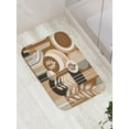 thumbnail image 3 of Ambesonne Monstera Bath Mat, Boho Arrange Mid Century, 30.2" x 20", Dark Cocoa Pale Brown, 3 of 3