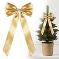 thumbnail image 2 of Satin Christmas Pre-Tied Yellow Ribbon Bow for Tree Wreath and Holiday Craft Decor, 2 of 5