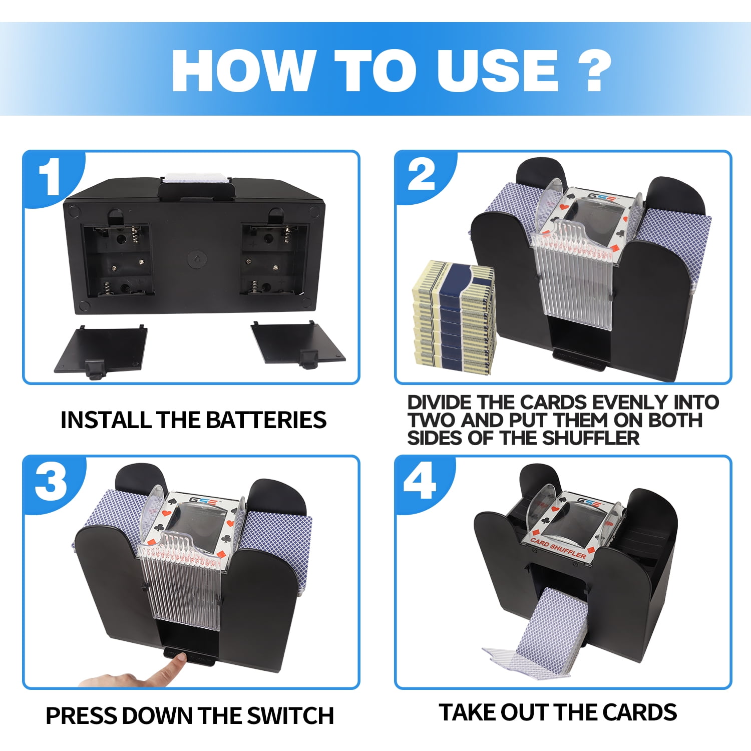 card shuffler with ac adapter