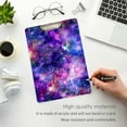 thumbnail image 4 of FMSHPON Galaxy Purple Starry Sky Clipboard Hardboard Wood Nursing Clip Board and Pull for Standard A4 Letter 13x9 inches, 4 of 7