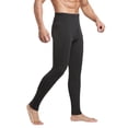 thumbnail image 1 of Jumpingount Mallas térmicas para hombre, Color sólido grueso, suave, cómodo, Otoño Invierno, hogar, oficina, ropa interior para dormir, Prendas para la parte inferior del cuerpo negro gris, 1 of 6