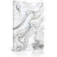 thumbnail image 2 of Canvas Wall Art, White Gray Marble Framed Canvas Prints for Living Room Bedroom, Modern Minimalist Abstract Texture Gallery Wrapped Wall Decor for Home Office, Gifts, 12"x16" Ship Next Day, 2 of 9