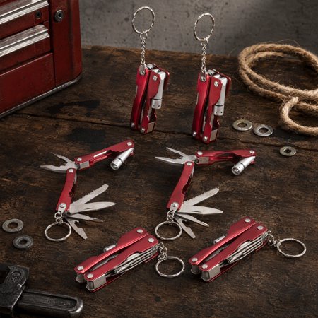 HONMEET Red Stainless Steel Multitool Pliers Set Portable 2-Piece Kit for Home Travel and Outdoor Use