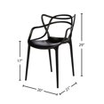 thumbnail image 2 of Trinity Chaise Empilable en Polypropylène Moulé (Ensemble de 4), 2 of 4
