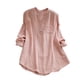thumbnail image 1 of Qarigey Mujer Camisa Manga Larga Primavera Otoño Blusa Con Cuello En V Chica Suelta Top Prendas para la parte del cuerpo rosado 3XL, 1 of 1