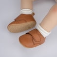 thumbnail image 5 of Splozh Baby Shoes Baby Solid Color Shoes for Boys Girls Casual Shoes Non Slip Soft Sole Comfortable Baby Shoes Brown,US 3.5, 5 of 6