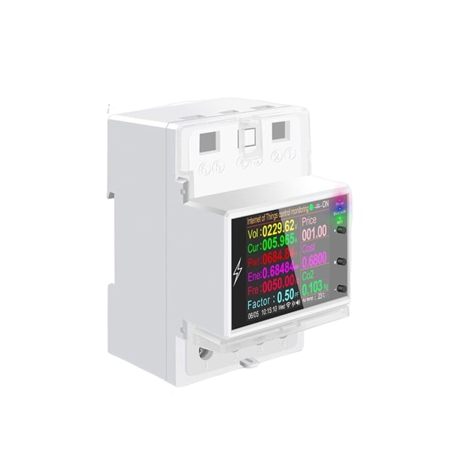 Kenally Medidor de potencia inteligente Tuya, pantalla Digital para dormitorio, alta precisión, 0-100A, voltímetro, amperímetro, indicador de Pantallas optoelectrónicas Wifi Kenally TO009164-01B