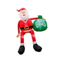thumbnail image 3 of Papá Noel inflable navideño, decoración para exteriores, sentado en el techo, exhibición navideña iluminada con bolsa de regalo grande para el hogar, 3 of 9