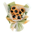 thumbnail image 1 of Injueey Ramo de girasoles, limpiapipas, cinta adhesiva y celofán para manualidades, limpiapipas para manualidades, flores Artesanía A, 1 of 6