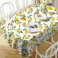thumbnail image 2 of Pink Rectangle Tablecloth, Rose Flower Printed Tablecloth, Spring Summer Waterproof Floral Tablecloth 60x84inch, Suitable for Indoor and Outdoor, Holiday Kitchen Restaurant and Party, 2 of 6