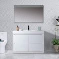 thumbnail image 2 of Vanity Art 48 Inches Single Sink Floor Mounted Bathroom Vanity Set 2 Drawers Storage Cabinet with White Engineered Top Undermount Rectangle Sink, 2 of 8