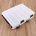 thumbnail image 1 of Cajas de Señuelo de Pesca, Caja de Almacenamiento de Tacleadas de PlásTiCo Con Dos Lados Con Tapa Visible Transparente Para Señuelos Organizador de Almacenamiento de Cebos, 1 of 7