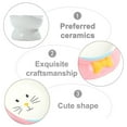 thumbnail image 3 of 2pcs Cat Bowls Ceramic Raised Cat Bowl Tilted Protect Cat's Spine, Stress Free, Prevent Vomiting, 3 of 8