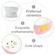 thumbnail image 3 of 2 uds cuencos para gatos cuenco de cerámica elevado para gatos inclinado protege la columna vertebral del gato, libre de estrés, evita los vómitos MFZFUKR BST3007745-2, 3 of 8