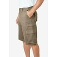 thumbnail image 4 of Boulder Creek By Kingsize Men's Big & Tall  12" Side-Elastic Stacked Cargo Pocket Shorts, 4 of 6