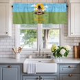 thumbnail image 2 of Happy Groundhog Day Valances for Windows Cartoon Groundhog Hole Grass Blue Sky Sun Valance Curtains Rod Pocket Bathroom Small Window Treatments for Kitchen Living Room Bedroom, 42"x12", 2 of 7