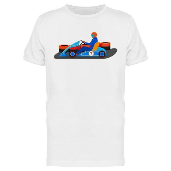 Male Kart Racer T-Shirt Men -Image by Shutterstock, Male Medium