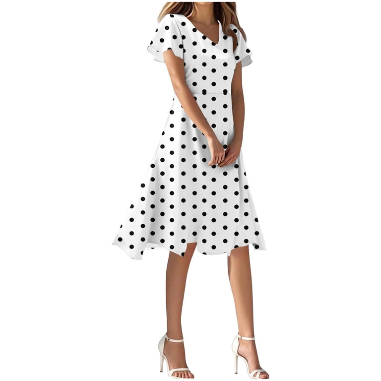 knee length dresses for ladies Amanda Summer Sprinkles Ice Cream Cone Swing Dress main image 1