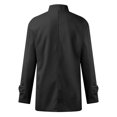 thumbnail image 4 of IYTR Mens Winter Jacket Long Sleeve Jacket Button Up Stand-Up Collar Fashion Double-breasted Windbreaker Coat with Pocket Solid Color Black XXXL, 4 of 6