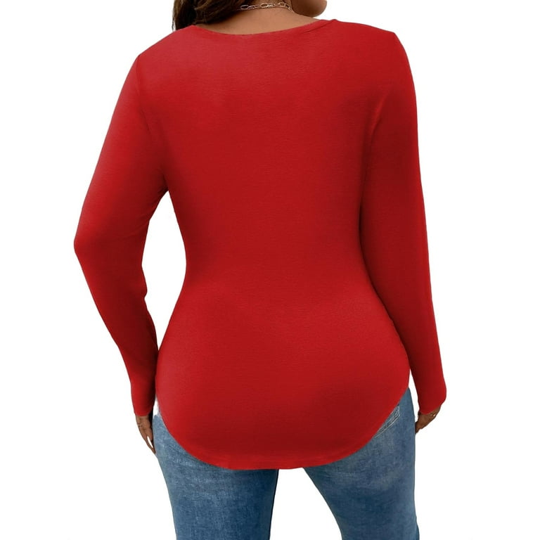 Red plus size t shirt 2025