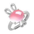 thumbnail image 2 of Bague Lapin Élégante Design Unique avec Quartz Rose Naturel Étincelant un Accessoire Dynamique et Attrayant pour Toute Occasion, 2 of 6