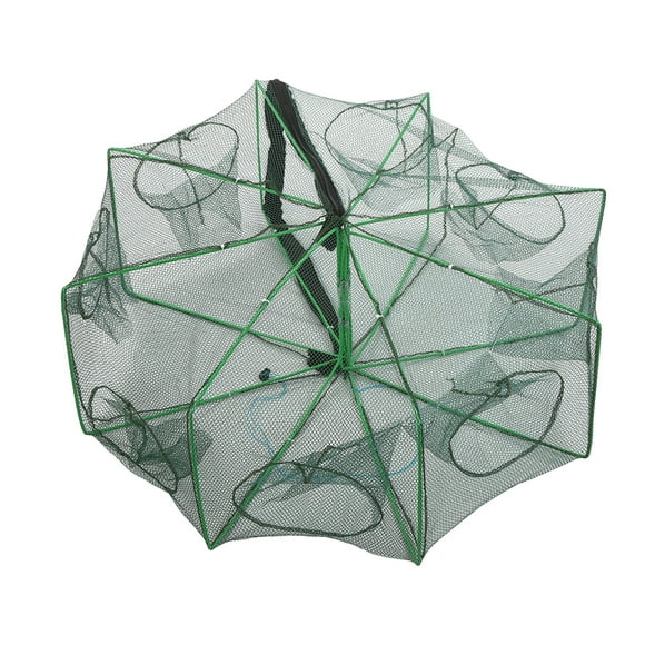 Crab Net Trap Cage, Stainless Steel Frame Crab Fish Trap Foldable for Shrimping