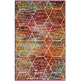 thumbnail image 3 of Unique Loom Trellis Frieze Collection Area Rug - Rounded (4' x 6' Rectangle Multi/Black), 3 of 7