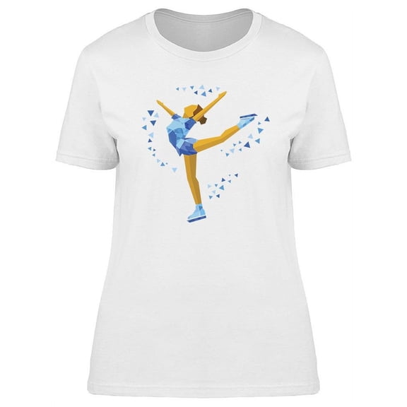 Winter Sports Ladie Skate T-Shirt Women -Image by Shutterstock, Female 3X-Large