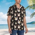 thumbnail image 5 of Goofa Flowe Rooster Hawaiian Shirt for Men, Unisex Summer Beach Casual Short Sleeve Button Down Shirts,Aloha Tropical Floral print shirt-Small, 5 of 9