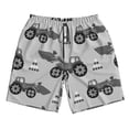 thumbnail image 4 of Bixox Men's Gray Tractor printing Casual Classic Fit Short Summer Beach Shorts, 4 of 6