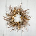 thumbnail image 4 of Ornaments Holly and Berries Artificial Christmas Wreath - 30" - Gold and Copper Tone, 4 of 8