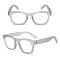 thumbnail image 3 of 4 Pairs of Women Thick Square Gray Clear Reading Glasses 2.50, Fashion Trendy Classic Candy Color Transparent HD Readers +2.50 Strength, 3 of 6