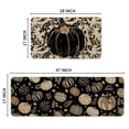 thumbnail image 6 of Sm:)e Black White Pumpkin Maple Leaf Linen Fall Kitchen Rugs and Mats, 17x29Inch and 17x47 Inch, Non Slip Mat for Porch Patio Hallway, 6 of 6