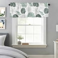 thumbnail image 3 of Curtain Valance for Windows, Summer Ocean Green Conch Shell Kitchen Valances Rod Pocket Short Curtains, Abstract Starfish Coral Window Valance for Bedroom Bathroom Living room 56x16in, 3 of 9