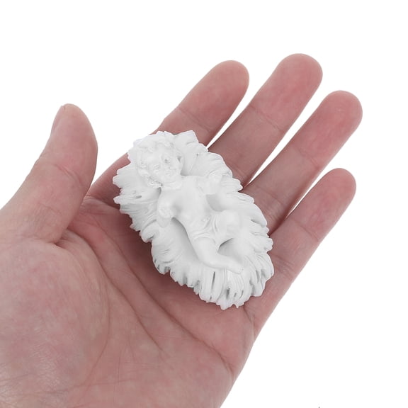 OUNONA Jesus Figurine in Manger Nativity Scene Christmas Decoration for Home Holiday Display