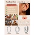 thumbnail image 2 of YOUNGYUE 3 Pairs Small Gold Hoop Earrings Set for Women, 14K Gold Plated Hypoallergenic Dainty Cute Huggie Hoops, Jewelry Gift, 2 of 4