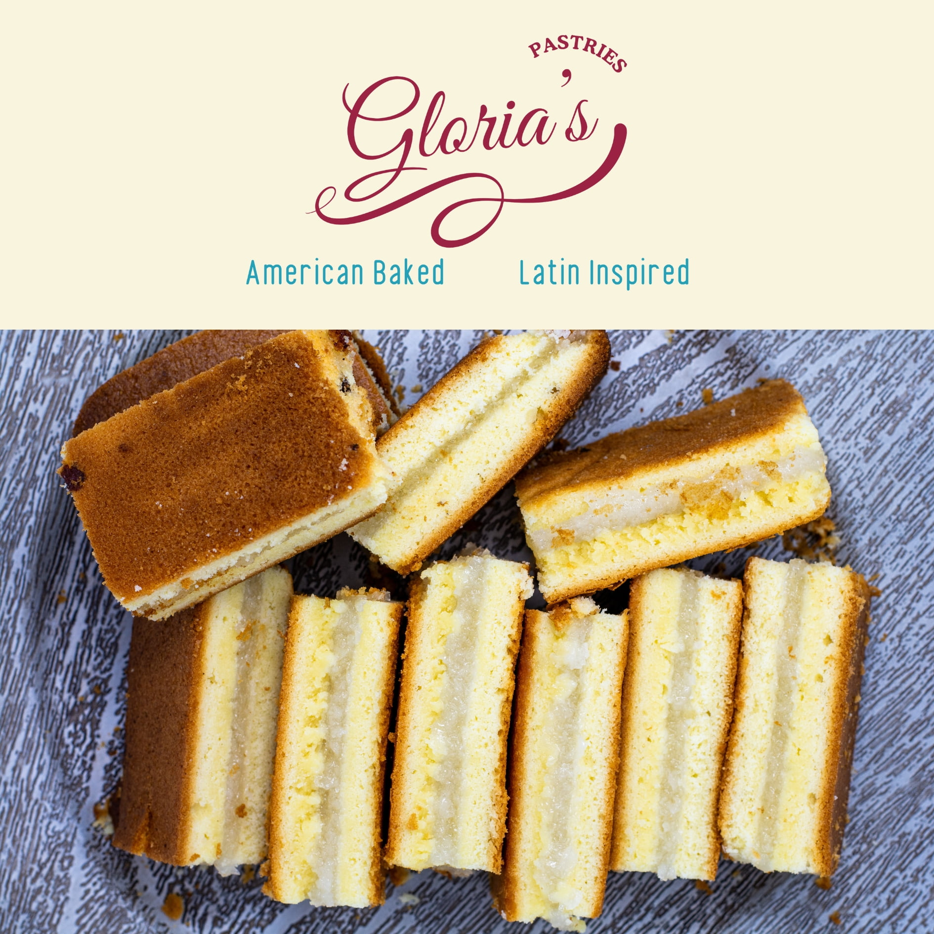 Gloria's Pastries Coconut Masareal, 1 lb Sliced – Latin-Inspired Almond Masa Real Dessert with Coconut Filling – Ready to Eat