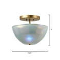 thumbnail image 3 of Jamie Young Co Vapor Glass Bowl Semi-Flush Mount in Gray, 3 of 6