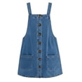 thumbnail image 4 of DHFJKG Women's Sleeveless Casual Denim Pinafore Dress Square Neck Vintage Loose Fit Jean Overall Dress With Pockets Summer Trendy Dresses, 4 of 4