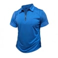 thumbnail image 3 of DAFPZW Mens Golf Shirts Quarter Zip Casual Classic Lightweight Short Sleeve Tops Collared Shirt with Pocket, 3 of 7
