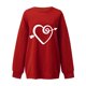 thumbnail image 2 of Gibobby Tops Mujeres Casual Sudadera con capucha de manga larga con cuello redondo y estampado de amor para el día de San Valentín al libre para mujer 5 (Rojo, L), 2 of 5