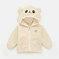 thumbnail image 2 of EnJoCho Toddler Jackets Boys 5t Toddler Kids Baby Girls Boys Jacket Bear Ears Hooded Outerwear Zipper Warm Winter Coat Outwear Little&Big Kids Trendy Winter Fall Jackets&Coat Clearance, 2 of 4