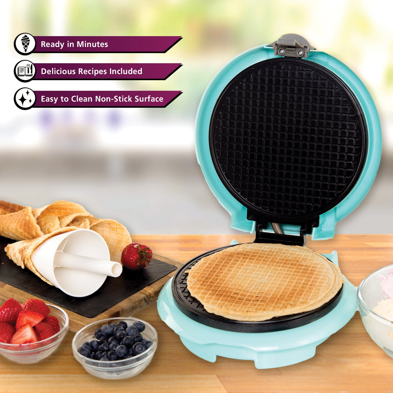 Brentwood Just For Fun Waffle Cone Maker, Blue