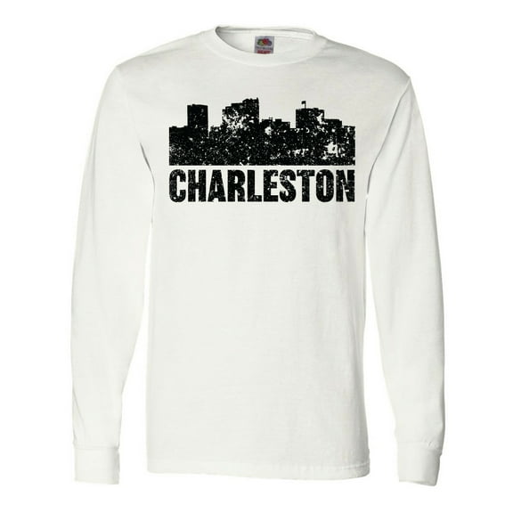 Inktastic Charleston Skyline Grunge Long Sleeve T-Shirt