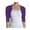 Purple, variant on Fashion Secrets Women's Sheer Chiffon Bolero Shrug Jacket Cardigan 3/4 Sleeve (Ivory, XX-Large)