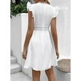 thumbnail image 4 of Charming Lace Stitching V-Neck Dress - Perfect for All Seasons, 4 of 4