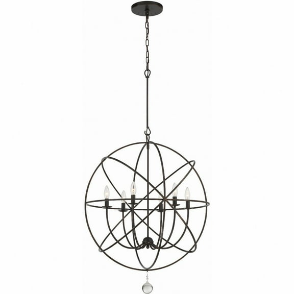 Crystorama Lighting - Six Light Chandelier - Chandelier - Solaris - Six Light